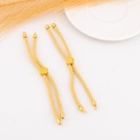 Pulsera ajustable baño 18k amarilla