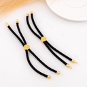 Pulsera ajustable baño 18k negra