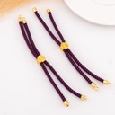 Pulsera ajustable baño 18k morada