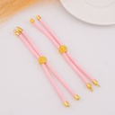 Pulsera ajustable baño 18k rosa