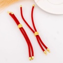 Pulsera ajustable baño 18k roja