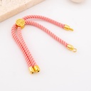 Pulsera ajustable de hilo en baño 18k Rosa