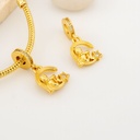 Charm  esilo pandora micropave baño 18k 