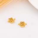 Enlace de inicial con zirconias baño 18k