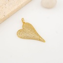  Dije grande corazon dorado micropave baño 18k