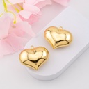 Dije de corazon solido grande baño 18k