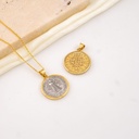 Dije San Benito grande doble tono baño 18k