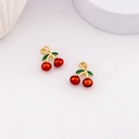 Dije de cereza esmaltado baño 18k