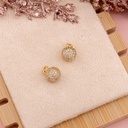 Dije redondo con zirconias baño 18k