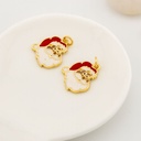  Dije navideño santa claus esmaltado con baño 18k