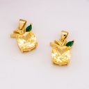 Dije de piña con zirconias baño 18k