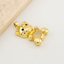 Dije oso concorazon en  micropave y baño 18k