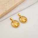 Dije religioso Virgen en micropave y baño 18k