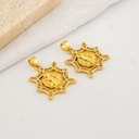 Dije religioso San Benito en micropave y baño 18k