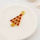  Dije arbol navideño con zirconias esmaltado con baño 18k