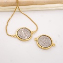 Enlace de San Benito doble tono baño 18k