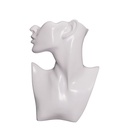 Exhibidor de busto para joyas blanco 28 CM