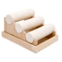 Exhibidor para pulseras de tres niveles en madera 24 x 18 x 13.5 cm