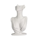Exhibidor de busto para joyas blanco 33 CM