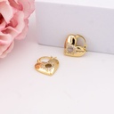 Argollas de corazon baño 18k