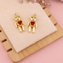 Dije de osito baño 18k rojo