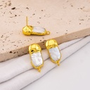 Patente perla natural engastado en goldfilled