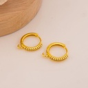 Patente de argolla con zirconias baño 18k