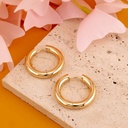 Argollas chunky grandes solidas baño 18k