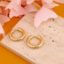 Argollas chunky medianas solidas baño 18k