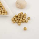 Dije separador bolita de 4 mm con micropave y  baño 18k