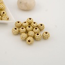 Dije separador bolita de 8 mm con micropave y  baño 18k