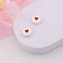 Separador de corazon redondo esmaltado baño 18k