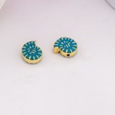 Separador de caracol esmaltado baño 18k turqueza