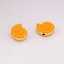 Separador de caracol esmaltado baño 18k naranja