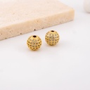 Separador bolita 10 mm con micropave y baño 18k