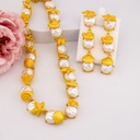 Set de collar y aretes de verano baño 18k