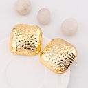 Aretes chunky livianos baño 18k pin de plata