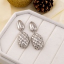 Aretes colgantes con zirconias baño 18k