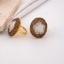 Anillo de perla barroca engastado en goldfilled