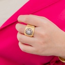 Anillo doble color baño 18k