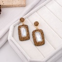 Aretes colgantes de perlas barrocas con Rhisnestone