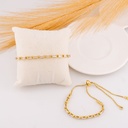 Pulsera ajustable con zirconias baño 18k