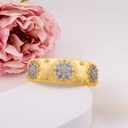 Brazalete doble tono baño 18k