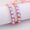 Pulsera elastica de corazones baño 18k 