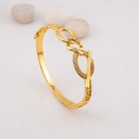 Brazalete con zirconias baño 18k