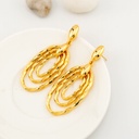 Aretes colgantes baño 18k pin de plata