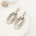 Aretes colgantes baño 18k pin de plata