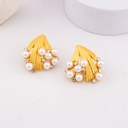 Aretes stud con perlas baño 18k