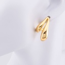 Aretes gota solidos baño 18k