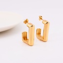 Aretes solidos tipo c BAÑO 18K